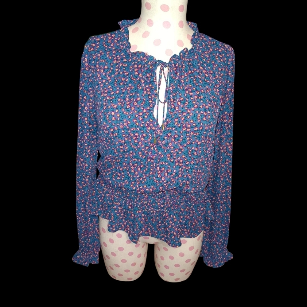 Socialite Blue Floral Blouse